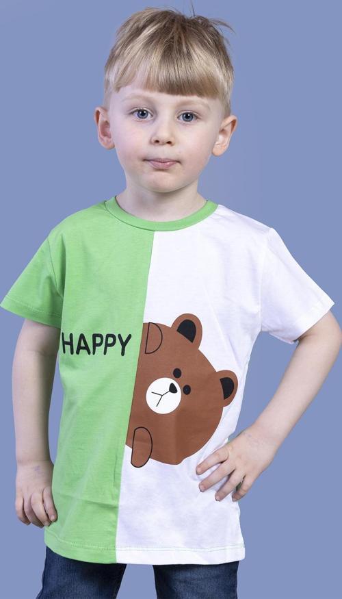Toontoy Erkek Çocuk İki Renkli Ayıcık Baskılı Tişört