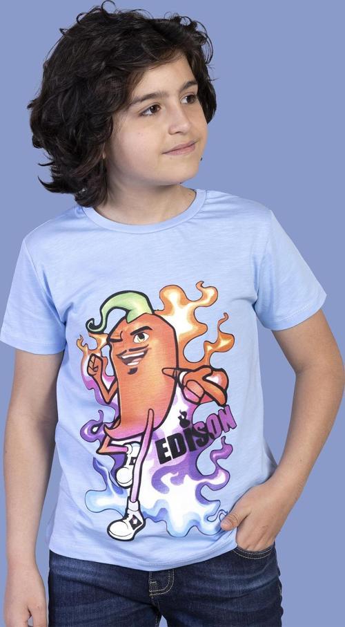 Toontoy Erkek Çocuk Acı Biber Baskılı Tişört