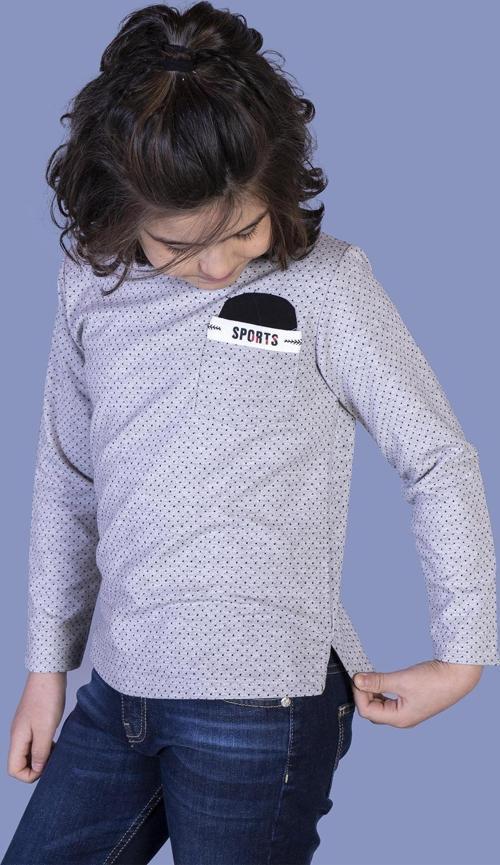 Toontoy Erkek Çocuk Cep Üstü Şerit Detaylı Tişört