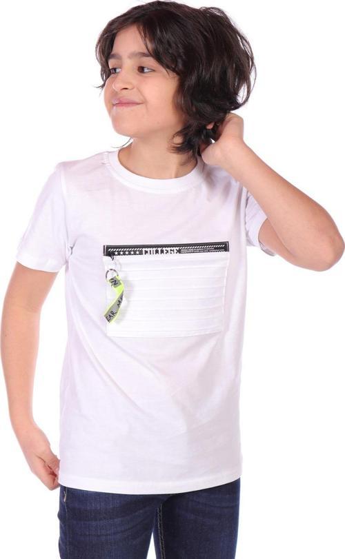 Toontoy Erkek Çocuk Önü Süs Fermuarlı Kol Kısmı Arma Detaylı Tişört