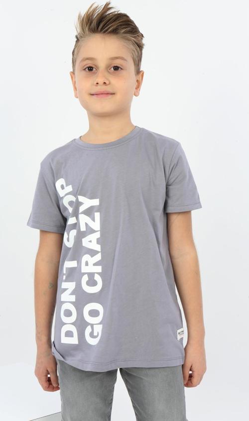 Toontoy Erkek Çocuk Dont Stop Go Crazy Baskılı Tişört