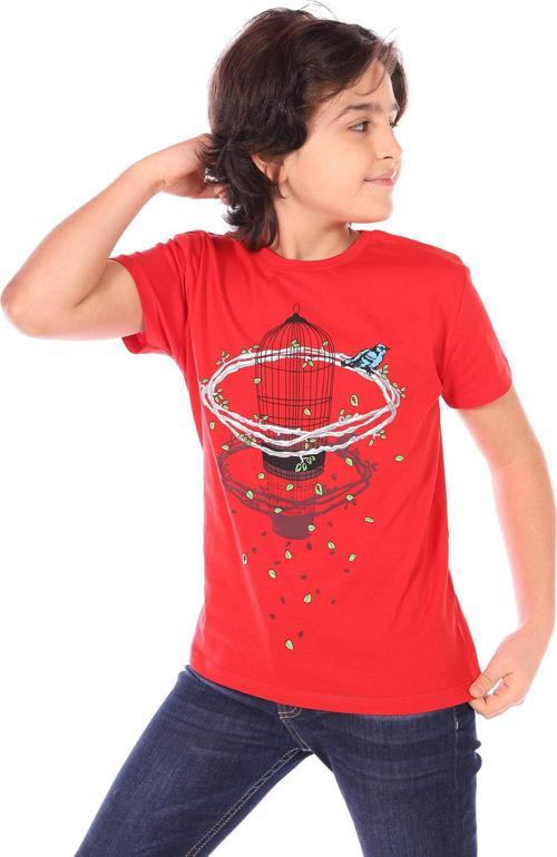 Toontoy Erkek Çocuk Kafes Baskılı Tişört
