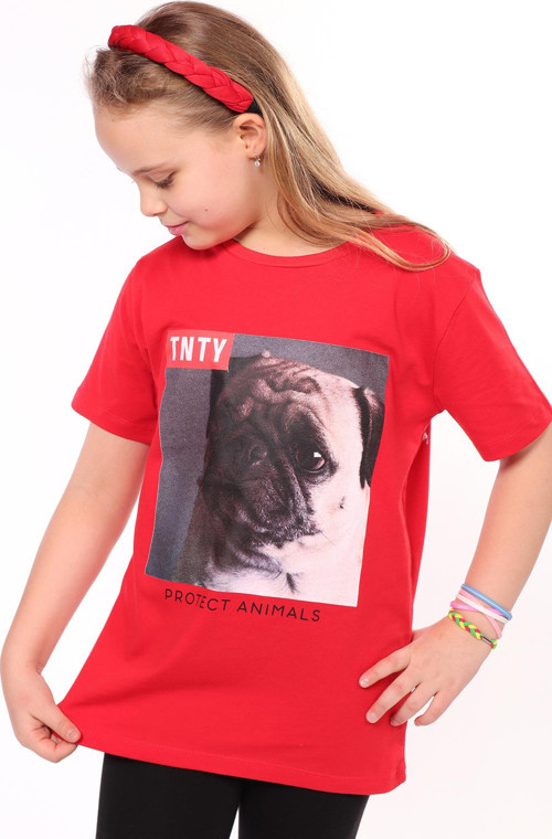Toontoy Unisex Çocuk Önü Baskılı Tişört