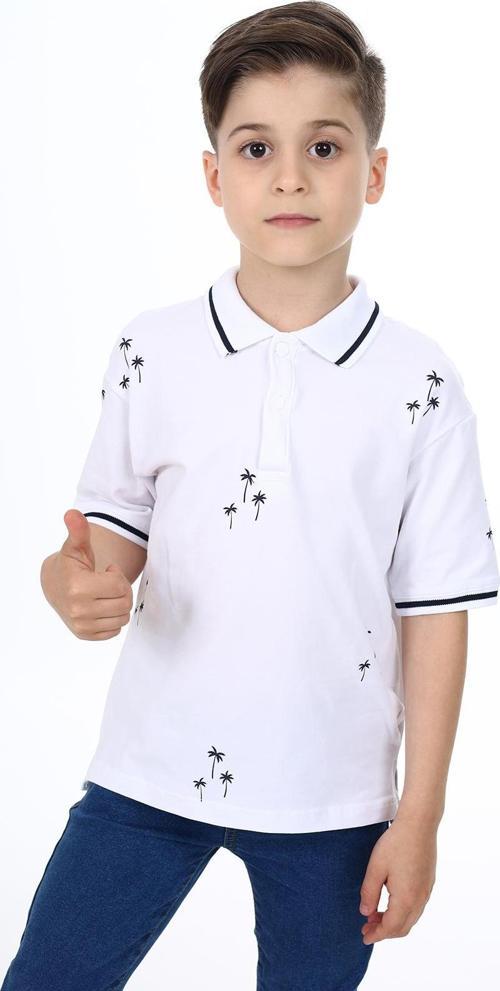 Toontoy Erkek Çocuk Polo Yaka Palmiye  Baskılı Tişört