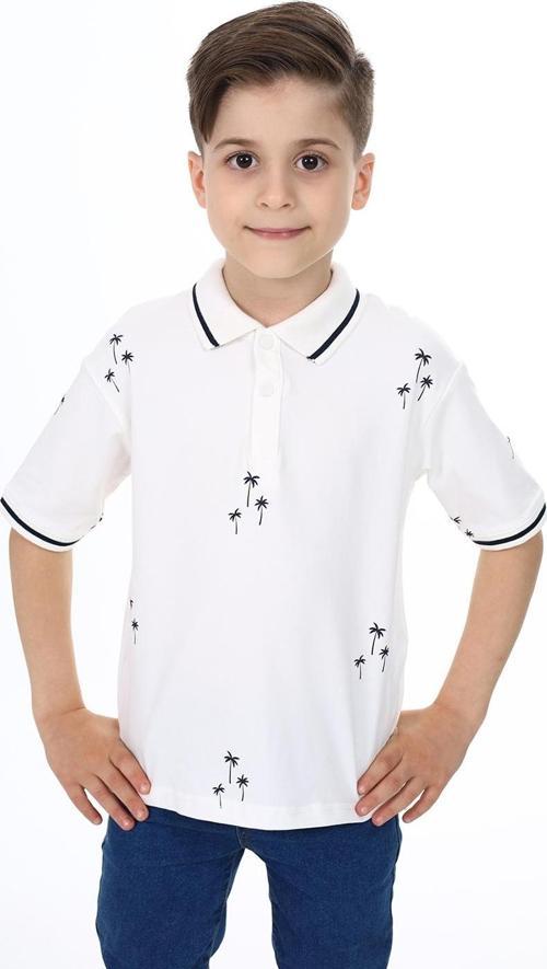 Toontoy Erkek Çocuk Polo Yaka Palmiye  Baskılı Tişört