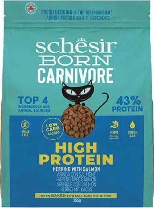 Born Carnivore Somonlu ve Ringa Balıklı Yetişkin Kedi Maması 255gr