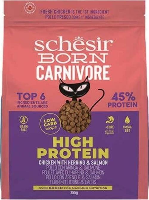 Born Carnivore Somon Ringa Balıklı ve Tavuklu Yetişkin Kedi Maması 255gr