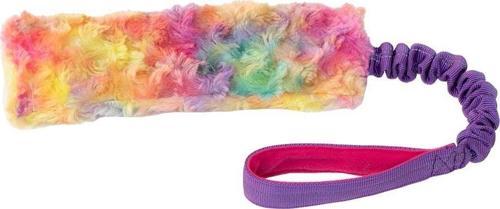 Bungee İpli Öten Peluş Oyuncak Gökkuşağı 52cm