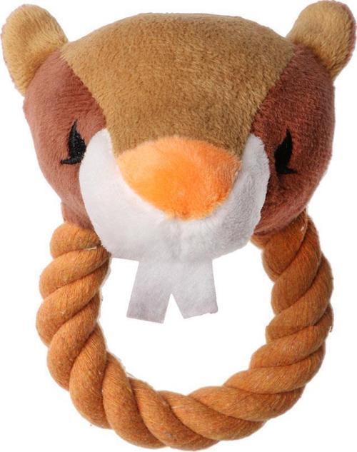 İpli Öten Peluş Kunduz Çap 18 Cm