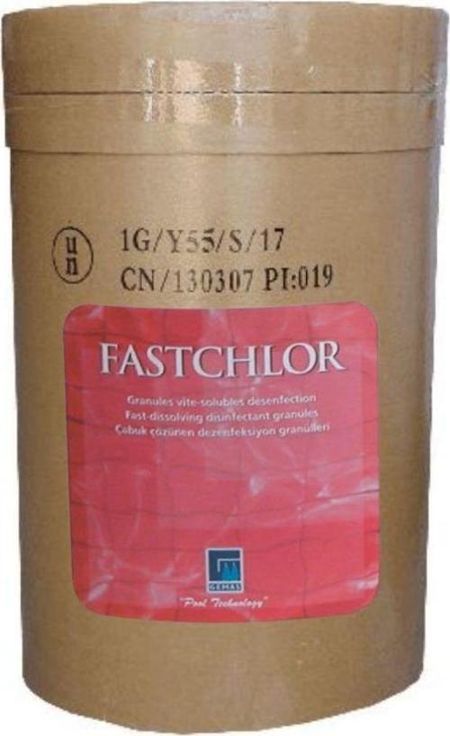 Gemaş FASTCHLOR 50 Kg %56 Aktif Toz Klor Stabilize Diklor Granül - %56 Chlorine Granular-ToptancıyızBiz