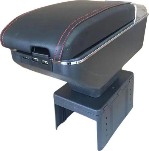 Yükselebilir Sürgülü Kolçak  usb girişli - Siyah / Kırmızı Dikişli  / ICKO67-SK