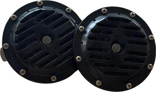Dı dıt korna 12v rölesiz super ton büyük siyah set / SSKO72