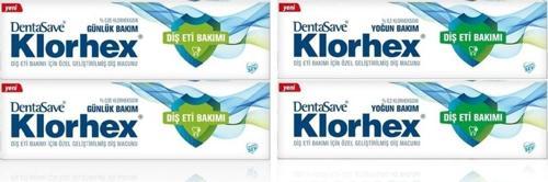 Klorhex Diş Macunu Yoğun Bakım 75 ml x 2 ve Günlük Bakım 75 ml x 2