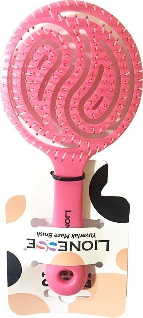 Lionesse Saç Fırçası Yuvarlak Pembe