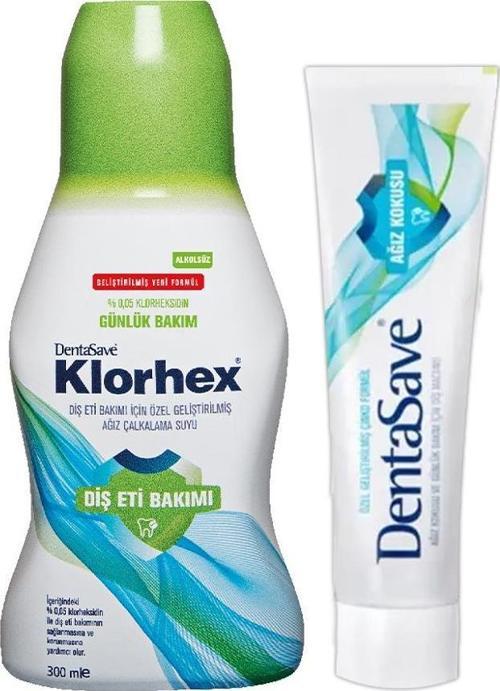 Klorhex Günlük Bakım Ağız Çalkalama Suyu 300 ml Diş Macunu Çinko 75 ml