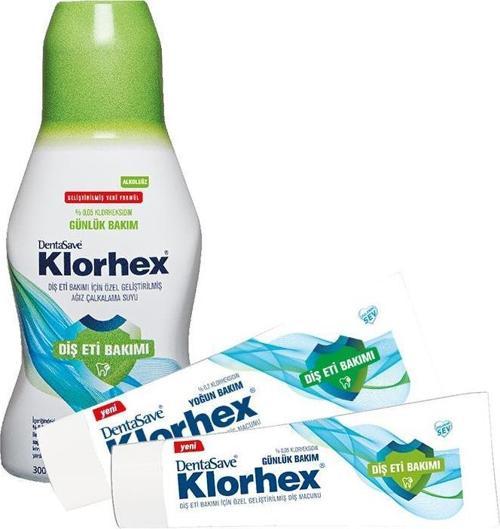 Klorhex Günlük Bakım Ağız Çalkalama Suyu 300 ml, Diş Macunu Günlük ve Yoğun Bakım 75 ml