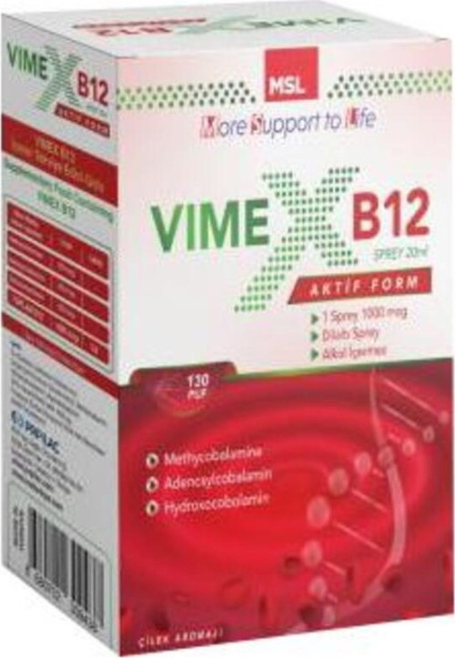 Vimex B12 Vitamin B12 Dilatı Spreyi 10 Ml