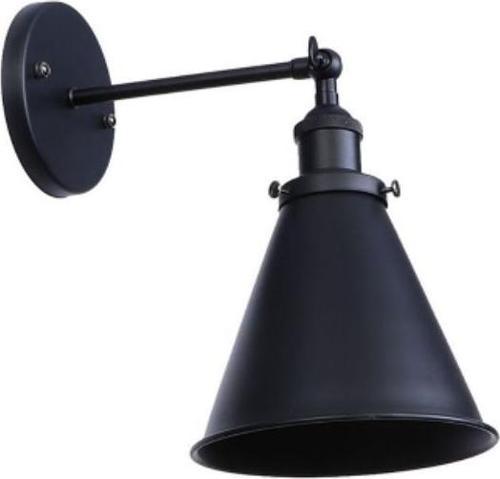 Retro Metal Siyah Mafsallı Dekoratif Rustik Duvar Aplik