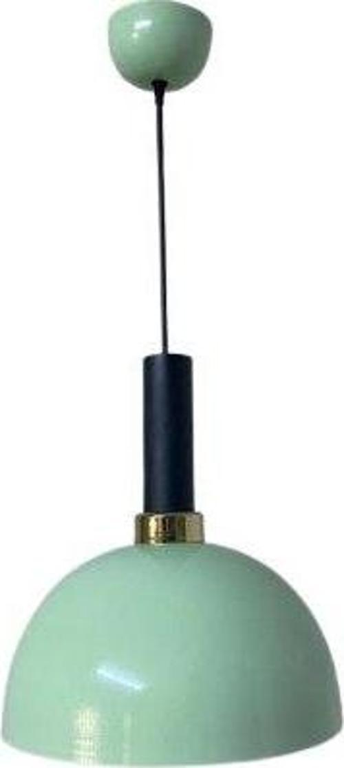 Retro Metal Dekoratif Yeşil Rustik Tekli Sarkıt Avize Çap 30 cm