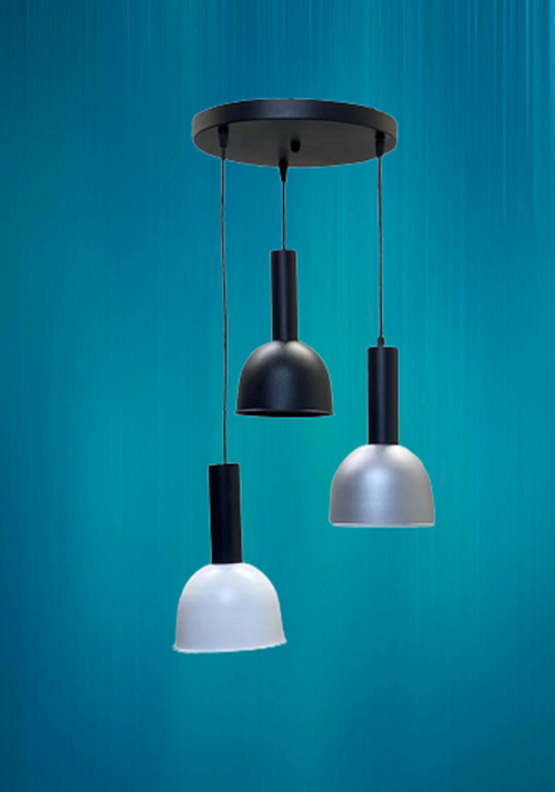 Lizie Retro Metal Dekoratif 3 lü Modern rustik Sarkıt Avize Çap:30 cm