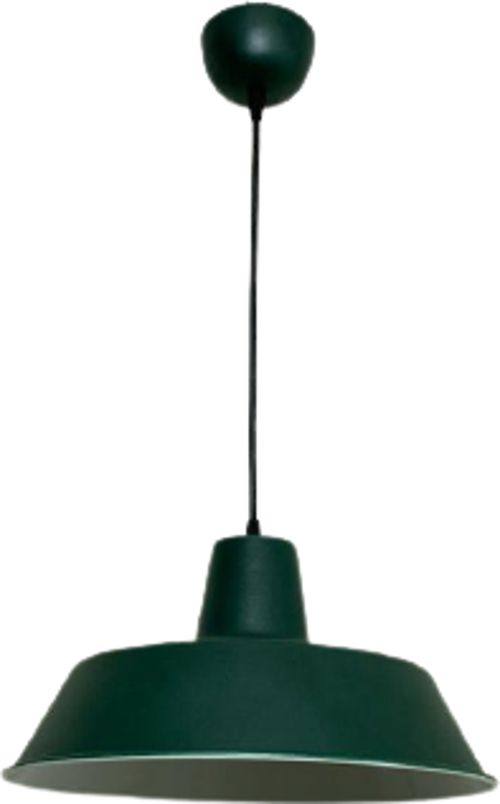 Retro Gofrato Haki Yeşil Metal Dekoratif Tekli Kafe Mutfak Aydınlatma Avize Çap:30 cm