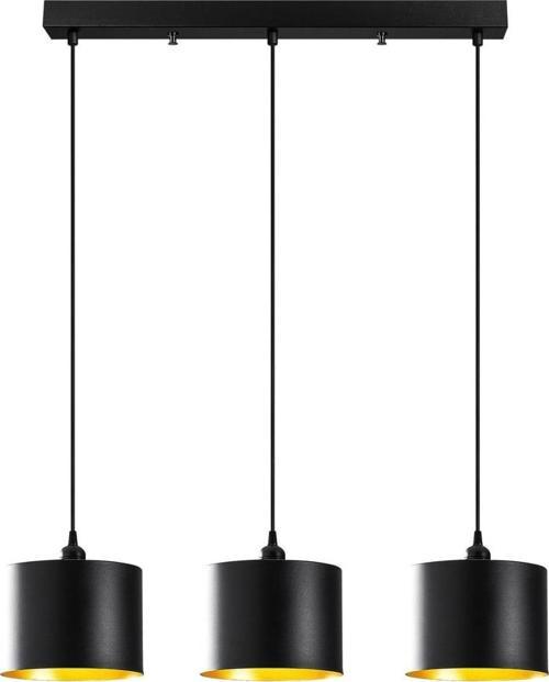 RYS TASARIM RETRO METAL SİYAH ÜÇLÜ SARKIT AVİZE GENİŞLİK:60CM