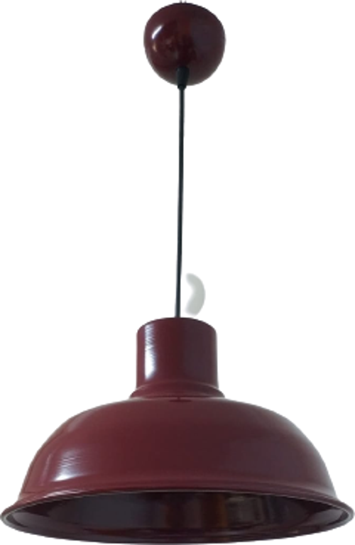 Rys Retro Metal Bordo Dekoratif Ruktik Tekli Sarkıt Kafe Mutfak Aydınlatma Çap:30 cm