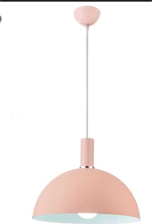 RYS Retro Metal Pudra Somon Dekoratif Tekli Sarkıt Avize Çap:30cm