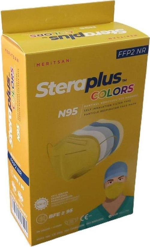 Colors Ffp2 5 Katmanlı Telli N95 Maske 10'Lu - Sarı