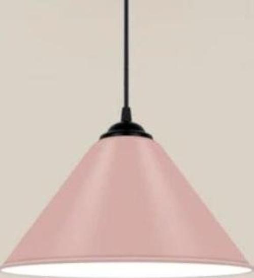 Rys Retro Metal Dekoratif Rustik Kafe Mutfak Aydınlatma Pembe Tekli Sarkıt Avize Çap:30 Cm