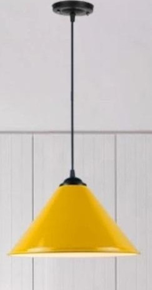 Rys Retro Metal Dekoratif Rustik Kafe Mutfak Aydınlatma Sarı Tekli Sarkıt Avize Çap:30 Cm