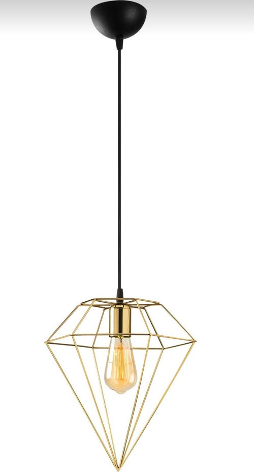 Modern Gold Rustik Retro Metal Prizma Dekoratif Tekli Sarkıt Avize