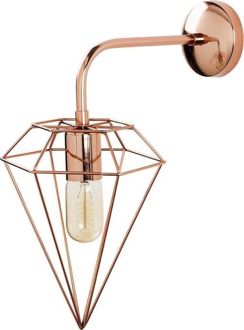 Bakır  Rustik Retro Dekoratif Prizma Duvar Aplik