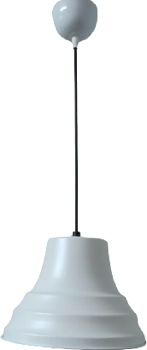 Rys Retro Metal Dekoratif Sarkıt Avize Beyaz İçi Beyaz Kafe Mutfak Aydınlatma Çap:27 cm