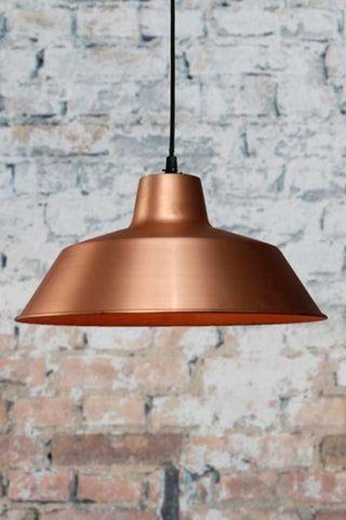 Retro Metal Bakır Tekli Metal Sarkıt Avize Çap:35 cm