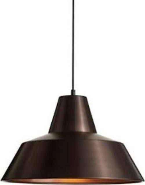 Retro Metal Sarkıt Avize Rustik Tekli Sarkıt Kahve İçi Beyaz Cafe Mutfak Aydınlatma 22 cm