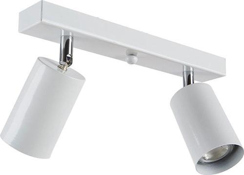 Metal Dekoratif Mafsallı Modern Beyaz 2Li Spot Avize Beyaz Ampullü