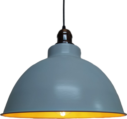 Retro Metal Sarkıt Avize Rustik Tekli Sarkıt Beyaz İçi Beyaz Bakır Duylu