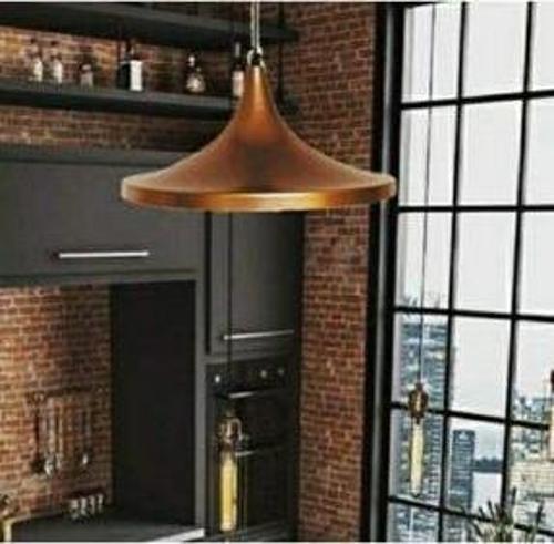 Rys Retro Metal Mat Bakır Tekli Dekoratif Sarkıt Avize 36 cm