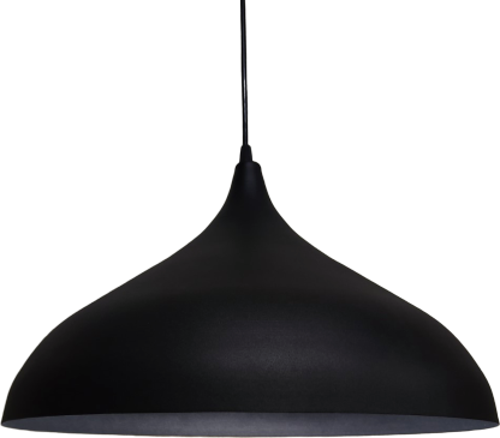 Retro Metal Sarkıt Avize Rustik Tekli Sarkıt Siyah İçi Siyah 43 cm