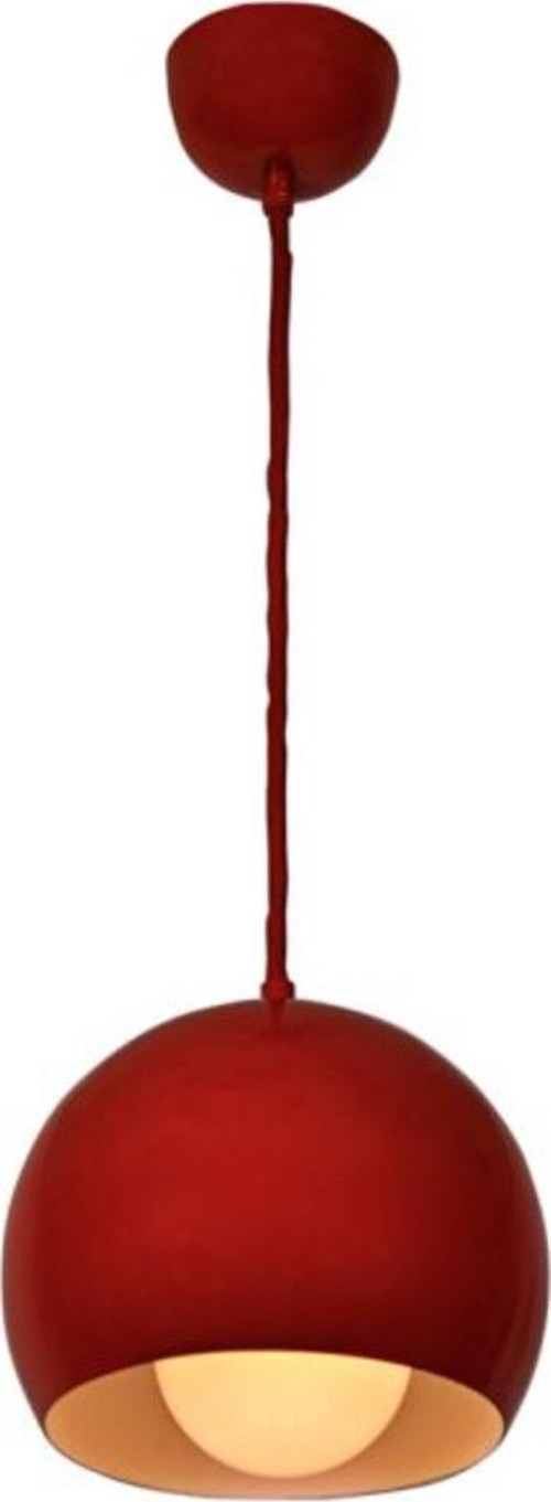 Metal Sarkıt Avize Kırmızı Içi Beyaz 20 cm