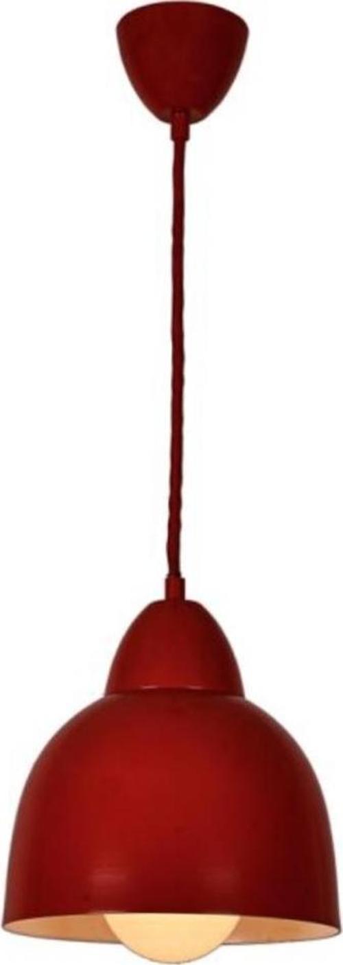 Retro Metal Sarkıt Avize Kırmızı Içi Beyaz