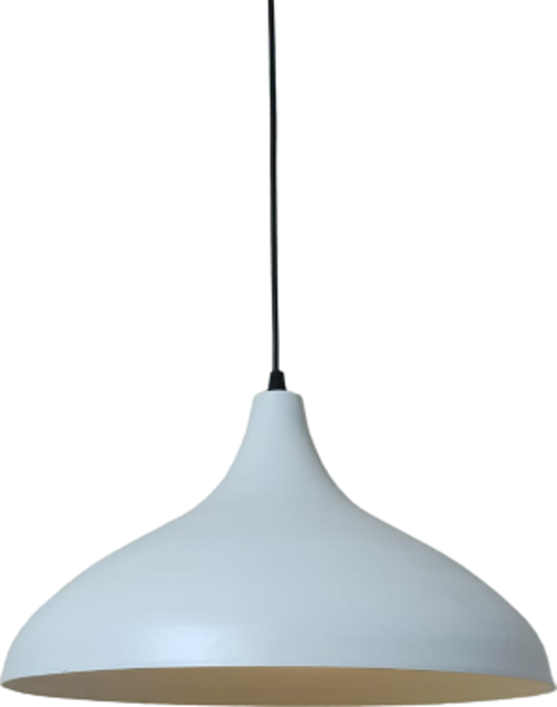 Retro Metal Dekoratif Rustik Kafe Mutfak Aydınlatma Beyaz içi Beyaz Sarkıt Avize Çap:35 cm