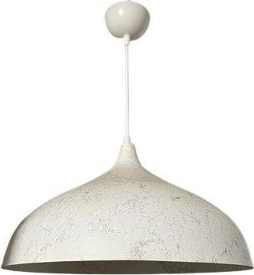 Dylight Retro Beyaz Mermer Desenli Dekoratif Tekli Rustik Metal Sarkıt Avize 43 Cm