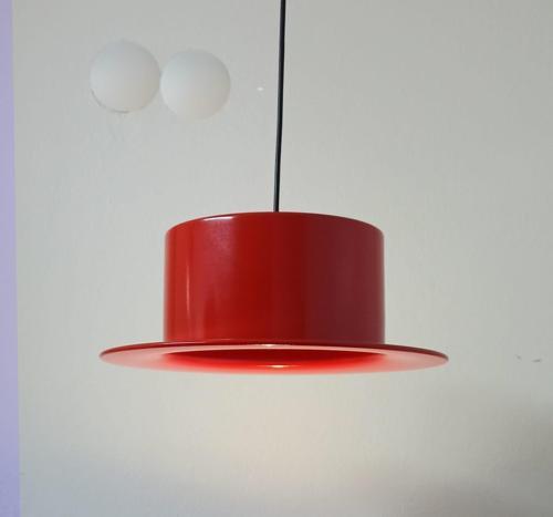 Retro Metal Dekoratif Rustik Kırmızı Kafe Mutfak Tekli Sarkıt Avize