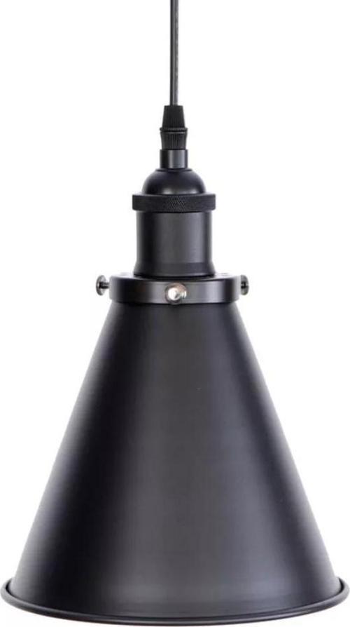 Retro Metal Sarkıt Avize Rustik Tekli Sarkıt Siyah 18 cm en