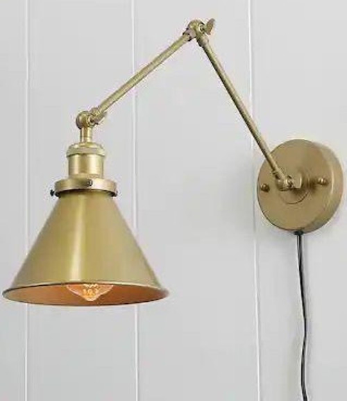 Retro Eskitme Kaplama Kablolu Fişli Metal Mafsallı Akrobatik Dekoratif Rustik Aplik