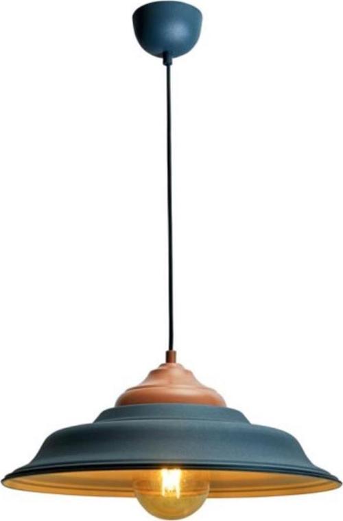 Retro Antrasit Metal Dekoratif Tekli Kafe Mutfak Aydınlatma Avize Çap:41 cm