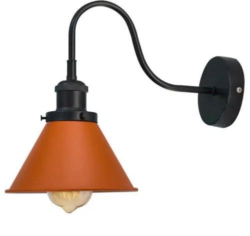 Retro Siyah Turuncu Metal Modern Dekoratif Rustik Aplik