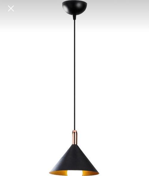 Derin Siyah Metal Dekoratif Tekli Rustik Sarkıt Avize Çap:22cm